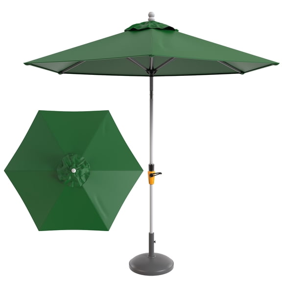 Uxcell 1 Pack 9ft Patio Umbrella Replacement Canopy for 6 Ribs, Outdoor Market Table Umbrella Top, Canopy Only [Dark Green]