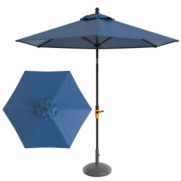 Uxcell 1 Pack 9ft Patio Umbrella Replacement Canopy for 6 Ribs, Outdoor Market Table Umbrella Top, Canopy Only [Navy Blue]