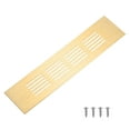 thumbnail image 1 of Uxcell 1-Pack Aluminum Alloy Door Air Vent Cover, 8x2"/200x50mm Ventilation Grille with Screws for Cabinet [Brushed Gold], 1 of 6