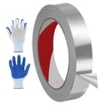 thumbnail image 1 of Uxcell 1 Pack Aluminum Foil Tape, 66 Ft x0.8inx5.9mil Heavy Duty HVAC Tape Metal Duct Tapes Heat Resistant Tape Insulation Tapes with Gloves for Air Ductwork, Dryer Vent, HVAC Sealing, 1 of 6
