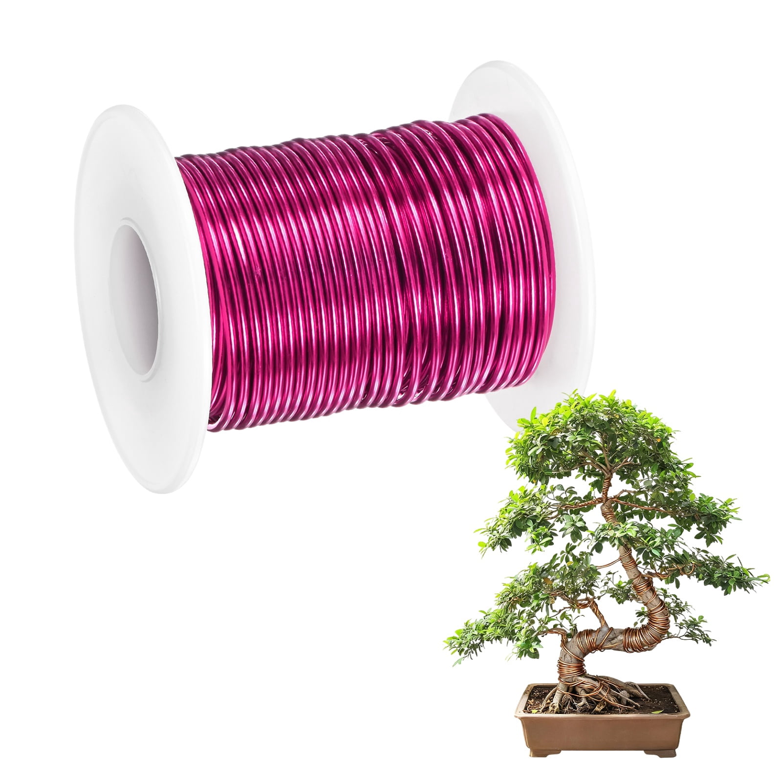 Uxcell 1-Pack Bonsai Training Wire, 1.5mm x 49ft/15m Anodized Aluminum ...
