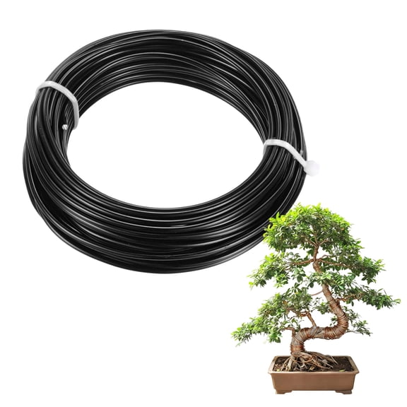 Uxcell 1-Pack Bonsai Training Wire, 2mm x 33ft/10m Anodized Aluminum Bonsai Tree Wire for Gardening Branch/Fine Trunk/DIY Crafting [Black]