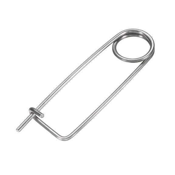 Uxcell 1-Pack Brooch Shape Cotter Safety Pin, M6x130 Stainless Steel Pins Quick Lock Brooch Fastener Heavy Retainer Clips