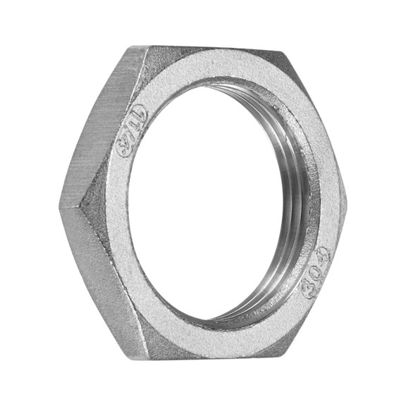 Uxcell 1-Pack Cast Pipe Fitting Hex Locknut, G1-1/4 Female Thread Stainless Steel Hex Locking Nut
