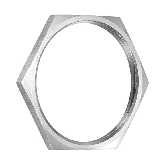 Uxcell 1-Pack Cast Pipe Fitting Hex Locknut, NPT2 Female Thread Stainless Steel Hex Locking Nut