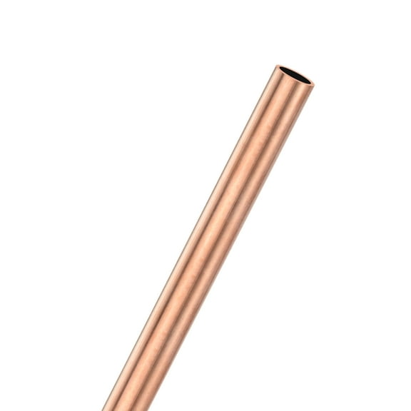 Uxcell 1-Pack Copper Round Tube, 10mm OD 1mm Thick 250mm Length Straight Pipe Tubing for Construction/Machining/DIY Crafting, Metal Straight Pipe