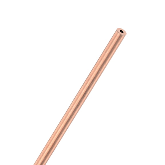 Uxcell 1-Pack Copper Round Tube, 2mm OD 0.5mm Thick 300mm Length Straight Pipe Tubing