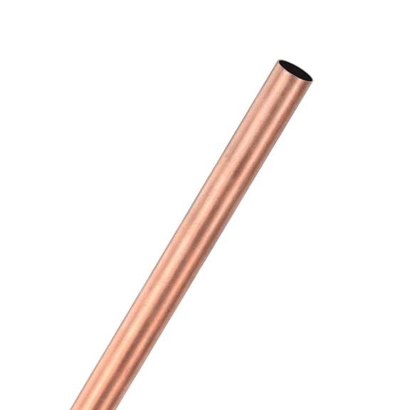 Uxcell 1-Pack Copper Round Tube, 7mm OD 0.2mm Thick 330mm Length Straight Pipe Tubing