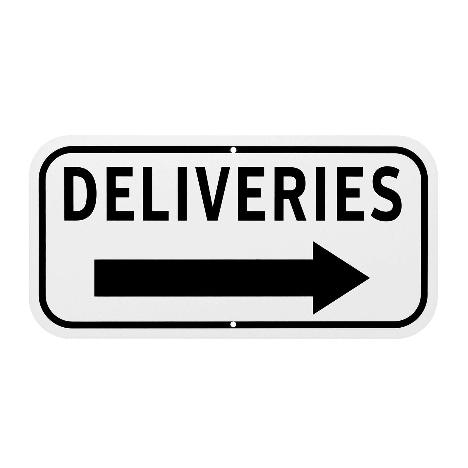 Uxcell 1-Pack Deliveries Sign with Right Arrow, 12
