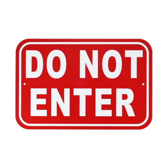 Uxcell 1-Pack Do Not Enter Sign, 12 x 8 Inch Aluminum Sign for Courtyard/Supermarket [Red]