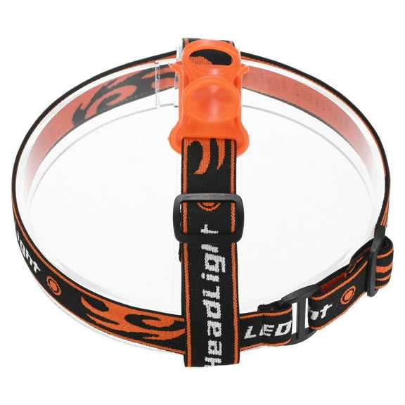 Uxcell 1-Pack Flashlight Headband Holder, High Elastic Silicone Headlamp Stand Front Headlight for Flashlight Camping Riding [Orange,23.4"/ 59.5 cm]