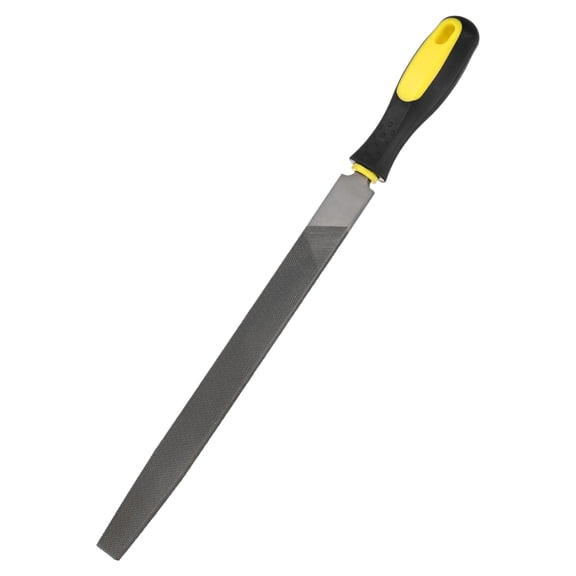 Uxcell 1-Pack Flat Metal File 10 Inch, High Carbon Steel File Hand W Handle