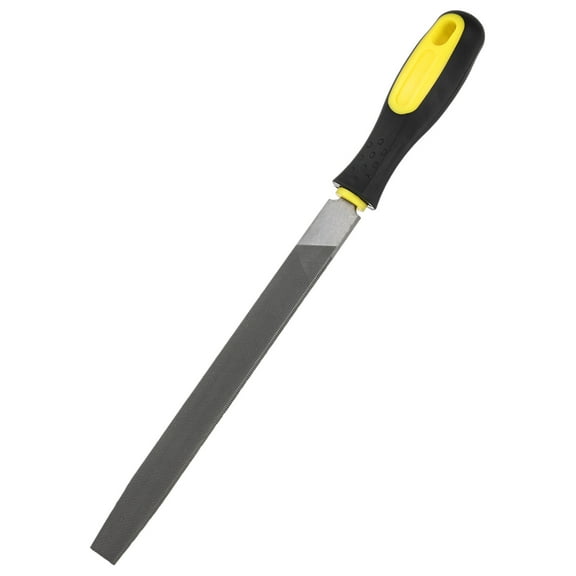 Uxcell 1-Pack Flat Metal File 12 Inch, High Carbon Steel File Hand W Handle