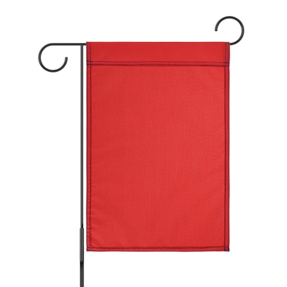 Uxcell 1-Pack Garden Flags, 18x12 Inch Polyester Rectangular Large Solid Color Blank Sublimation Flags [Red]