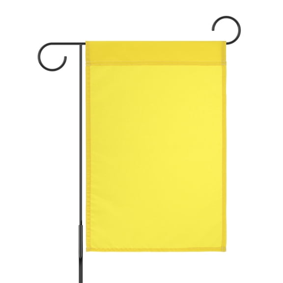 Uxcell 1-Pack Garden Flags, 18x12 Inch Polyester Rectangular Large Solid Color Blank Sublimation Flags [Yellow]