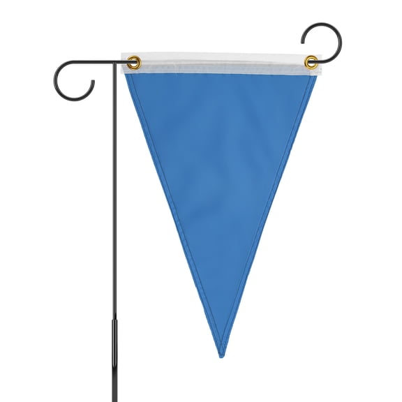 Uxcell 1-Pack Garden Flags, 18x12 Inch Polyester Triangle Large Solid Color Blank Sublimation Flags [Blue]