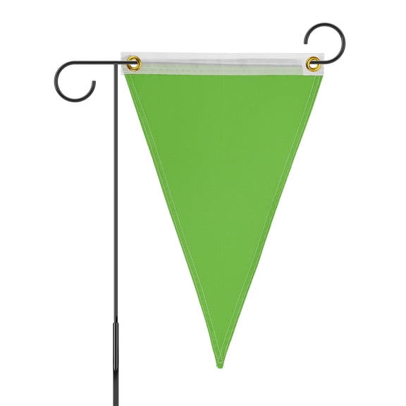 Uxcell 1-Pack Garden Flags, 18x12 Inch Polyester Triangle Large Solid Color Blank Sublimation Flags [Green]