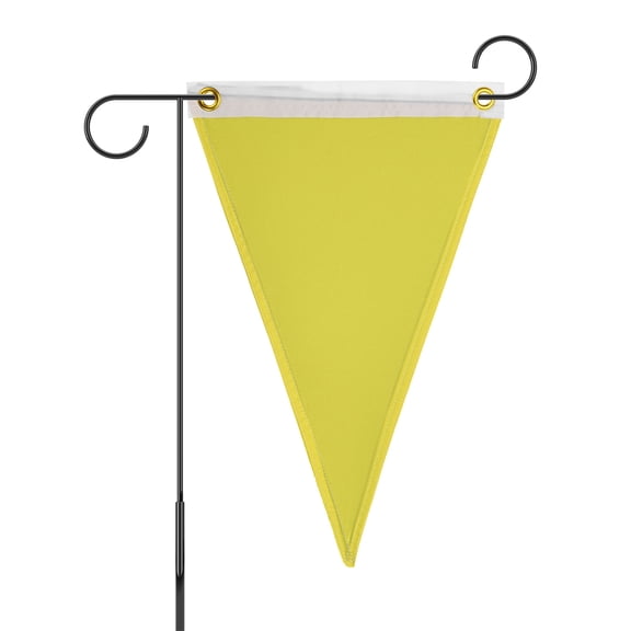 Uxcell 1-Pack Garden Flags, 18x12 Inch Polyester Triangle Large Solid Color Blank Sublimation Flags [Yellow]