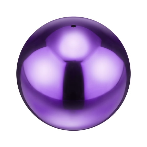 Uxcell 1-Pack Garden Gazing Globes Ball 4 Inch 201 Stainless Steel Hollow Mirror Ball for Home, Outdoor Gloss Purple