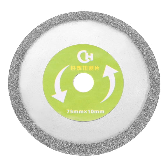 Uxcell 1 Pack Glass Cutting Disc for Angle Grinder, 3 Inch Diamond Cutting Disc, Ultra-Thin Saw Blade Wheel with 13/32" Arbor for Grinding Jade Crystal Tile Ceramic