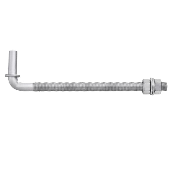 Uxcell 1 Pack J Bolt Gate Hinge, 10" Galvanized Steel Farm Gate Hinges, J-Bolt Chain Link Fence with 5/8" Male Pin for Back Yard