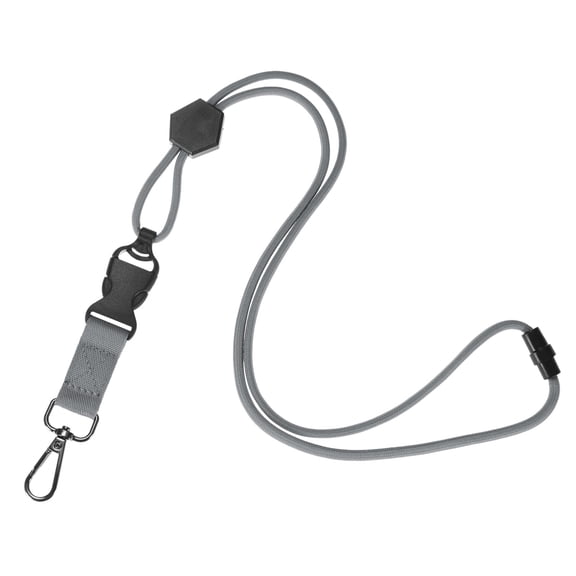 Uxcell 1-Pack Lanyards for Keys, Gray Adjustable Keychain Long ID Badges Neck Lanyard Strap with Detachable Buckle ID Holder Folder