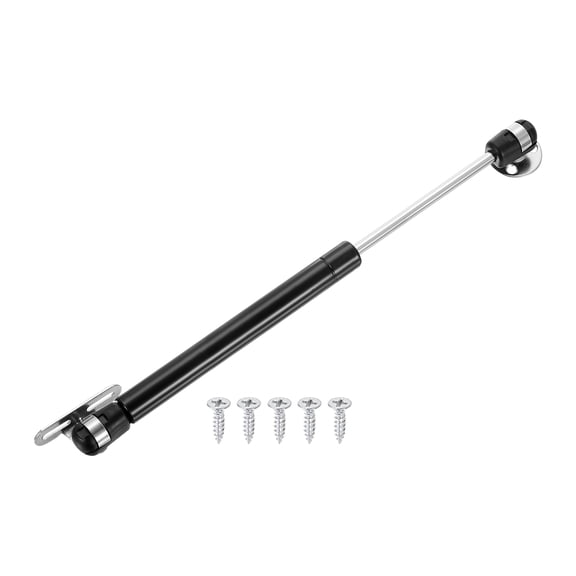 Uxcell 1 Pack Lid Support Hinges, 10 Inch 300N Gas Struts Heavy Duty Gas Spring Soft Close Lid Stay Hinges Lift Support with l Mounts for Tool Box Cabinet, Black