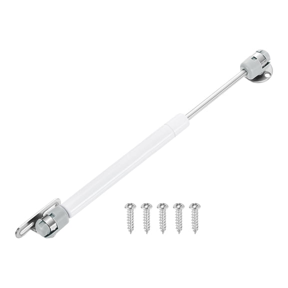 Uxcell 1 Pack Lid Support Hinges, 10 Inch 300N Gas Struts Heavy Duty Gas Spring Soft Close Lid Stay Hinges Lift Support with l Mounts for Tool Box Cabinet, White