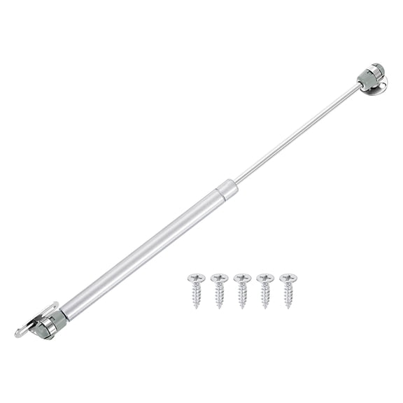 Uxcell 1 Pack Lid Support Hinges, 14 Inch 100N Gas Struts Heavy Duty Gas Spring Soft Close Lid Stay Hinges Lift Support with l Mounts for Tool Box Cabinet, Silver