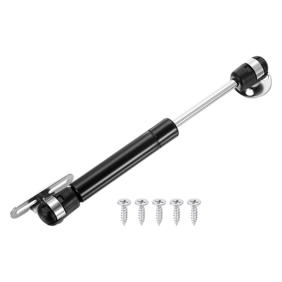 Uxcell 1 Pack Lid Support Hinges,6 Inch 60N Gas Struts Soft Close Folding Lid Stay Hinges Lift Support Slow Lowering Pneumatic Lid Buffer for Cabinet Closet Wardrobe, Black
