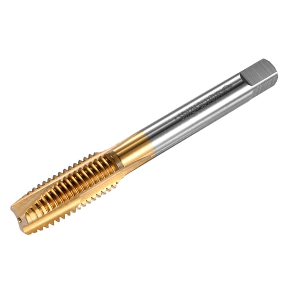 Uxcell 1-Pack M12x1.75mm Metric Thread Tap, HSS Titanium Coated 89mm Length Straight Flute Right Hand Thread Screw Tapping Tool