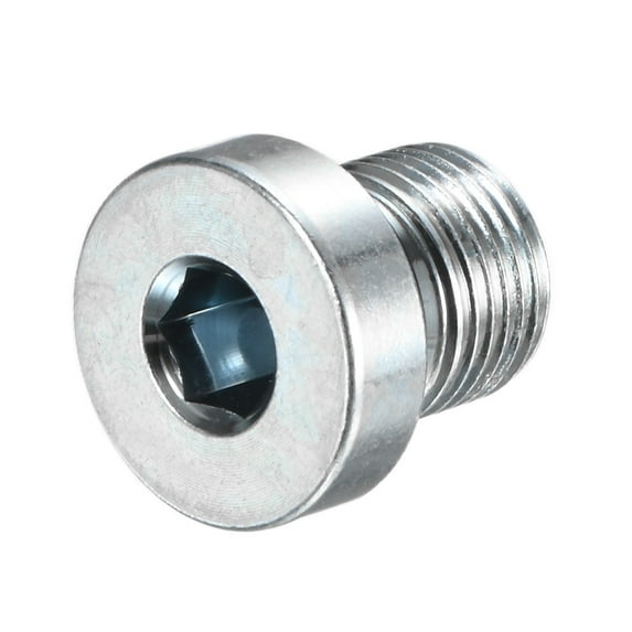 Uxcell 1-Pack M12x1mm Inner Hex Head Pipe Fitting Plug, Stainless Steel Sensor Socket Plug with Seal O-Ring Sealing Screw