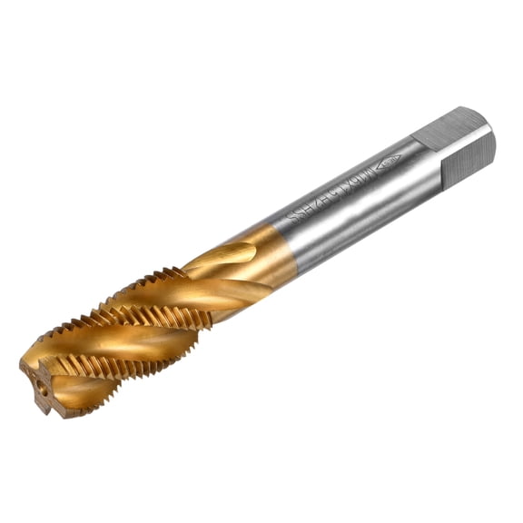 Uxcell 1-Pack M16x1.5mm Metric Spiral Flute Thread Tap, HSS Titanium Coated Right Hand Threading Tap Screw Tapping Tool