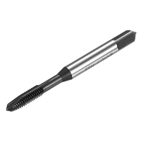 Uxcell 1-Pack M4x0.7mm Metric Thread Tap, HSS TiCN-Coated Straight Flute Right Hand Thread Screw Tapping Tool