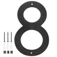 thumbnail image 1 of Uxcell 1-Pack Modern Floating House Numbers for Outside, 10 Inch ABS Matte Black Large Address Numbers with Nail Kits [Digit 8], 1 of 7
