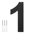thumbnail image 1 of Uxcell 1-Pack Modern Floating House Numbers for Outside, 5 Inch Stainless Steel Matte Black Large Address Number [Digit 1], 1 of 7