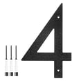 thumbnail image 1 of Uxcell 1-Pack Modern Floating House Numbers for Outside, 8 Inch ABS Matte Black Large Address Numbers with Nail Kits [Digit 4], 1 of 7