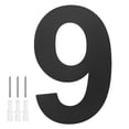 thumbnail image 1 of Uxcell 1-Pack Modern Floating House Numbers for Outside, 8 Inch Stainless Steel Matte Black Large Address Number [Digit 9], 1 of 7