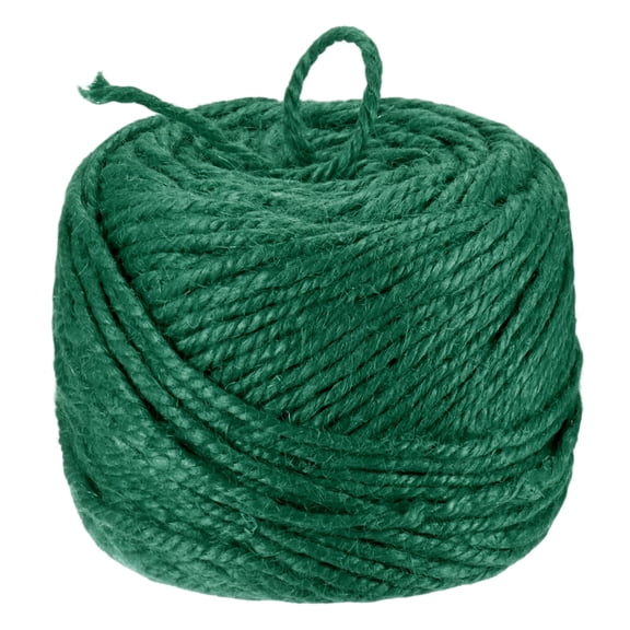 Uxcell 1-Pack Natural Jute Twine String, 3mm x 328ft/100m Long Garden Twine Balls for Crafts/Gardening Plants [Dark Green]