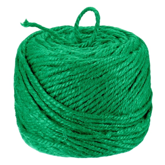 Uxcell 1-Pack Natural Jute Twine String, 3mm x 328ft/100m Long Garden Twine Balls for Crafts/Gardening Plants [Green]