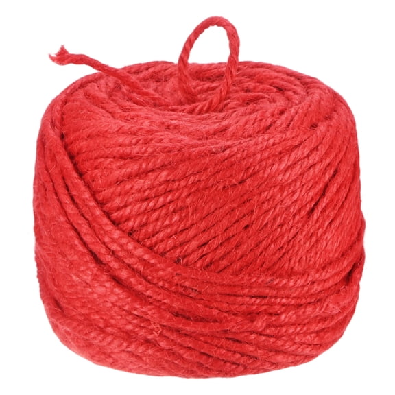 Uxcell 1-Pack Natural Jute Twine String, 3mm x 328ft/100m Long Garden Twine Balls for Crafts/Gardening Plants [Red]