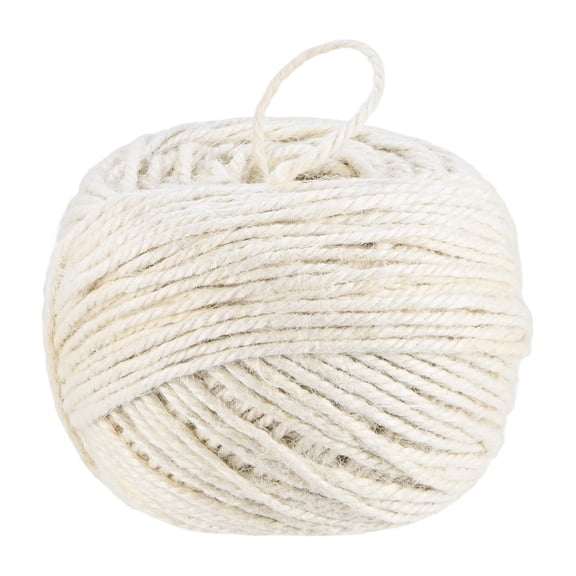 Uxcell 1-Pack Natural Jute Twine String, 3mm x 328ft/100m Long Garden Twine Balls for Crafts/Gardening Plants [White]