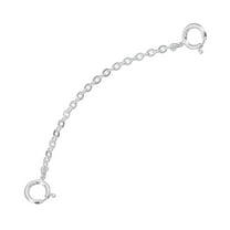 Uxcell 1 Pack Necklace Extenders 925 Sterling Silver 50mm Chains with Clasps, Silver