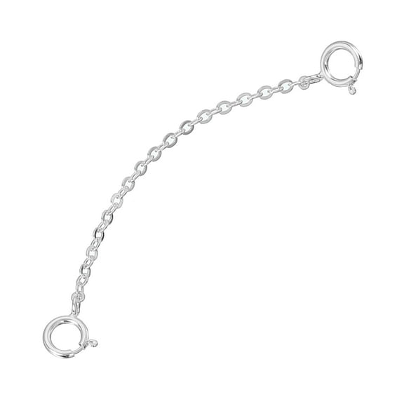 Uxcell 1 Pack Necklace Extenders 925 Sterling Silver 50mm Chains with Clasps, Silver