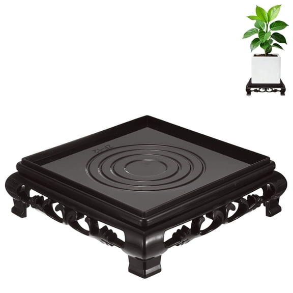 Uxcell 1-Pack Plant Stand for Inside Pots, 12 cm/4.72 Inch Plant Riser for Vase/Fishbowl/Flower Pot/Lamp [Dark Brown]