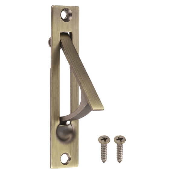 Uxcell 1 Pack Pocket Door Handles, 304 Stainless Steel Door Edge Pull, Pocket Door Hardware for Sliding Cabinet, Home, Office, Hotels, Bronze
