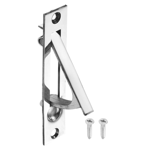 Uxcell 1 Pack Pocket Door Handles, 304 Stainless Steel Door Edge Pull, Pocket Door Hardware for Sliding Cabinet, Home, Office, Hotels, Polished