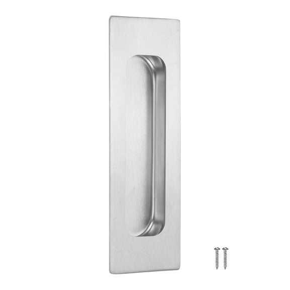 Uxcell 1-Pack Recessed Finger Pulls, 4.72 Inch 201 Stainless Steel Sliding Closet Door Handles [Silver Tone]