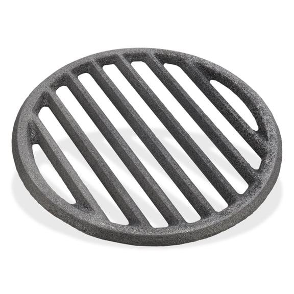 Uxcell 1 Pack Round Cast Iron Grill Grates, High Heat Charcoal Plate Bottom Grill Grates Replacement [Gray, 9.06 Inch]