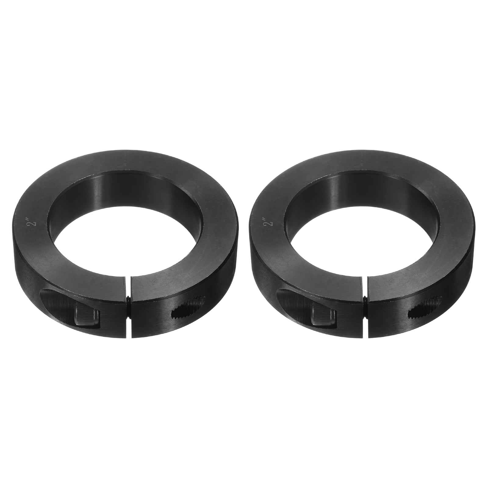 2pcs Single Split Shaft Collar 11/16 Inch Bore - One-Piece Clamping Black Oxide Steel Collar